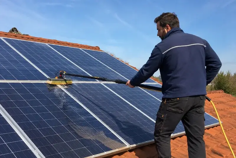 Nettoyage et entretien de panneaux solaires à Dechy